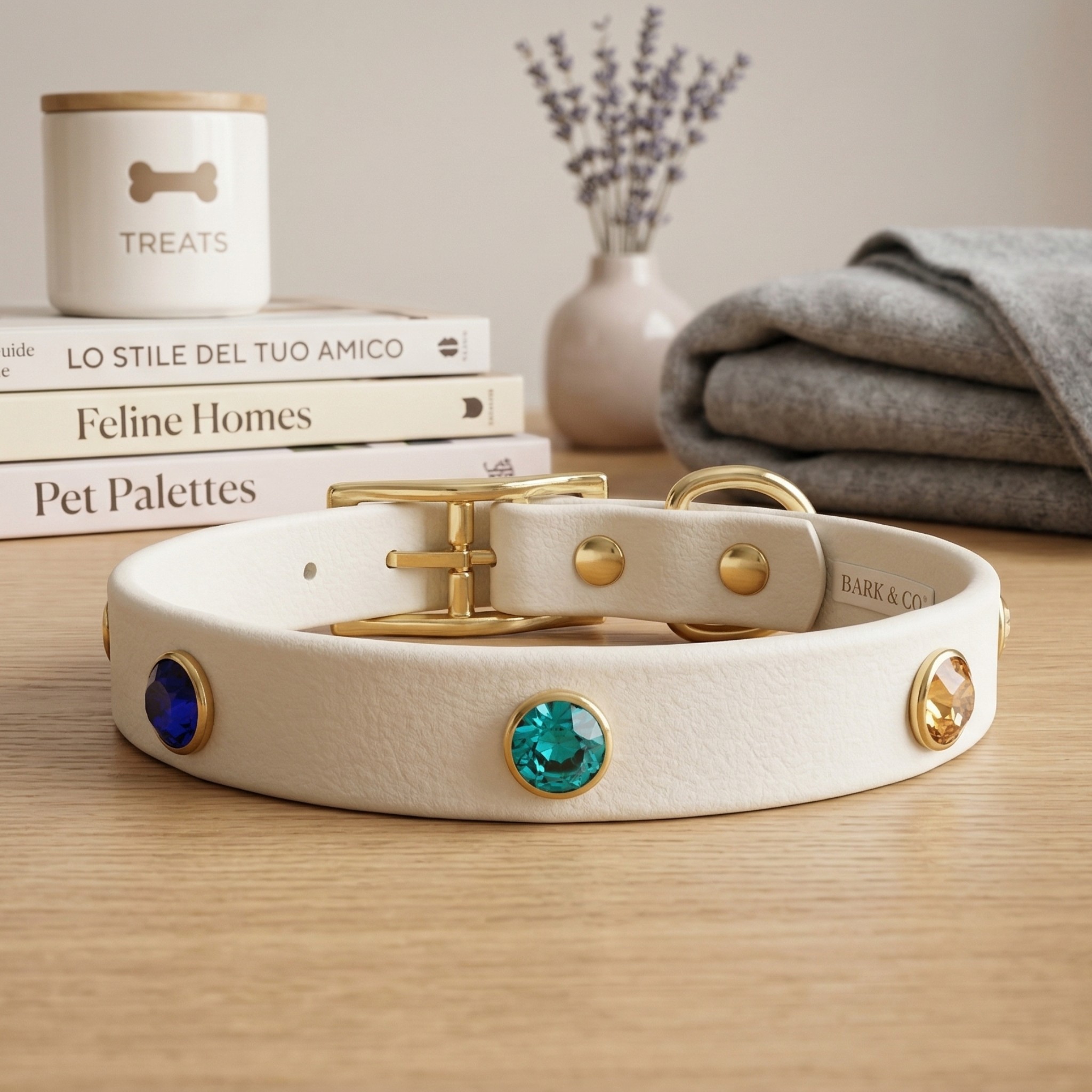 Collare per cani Multi Strass in Biothane